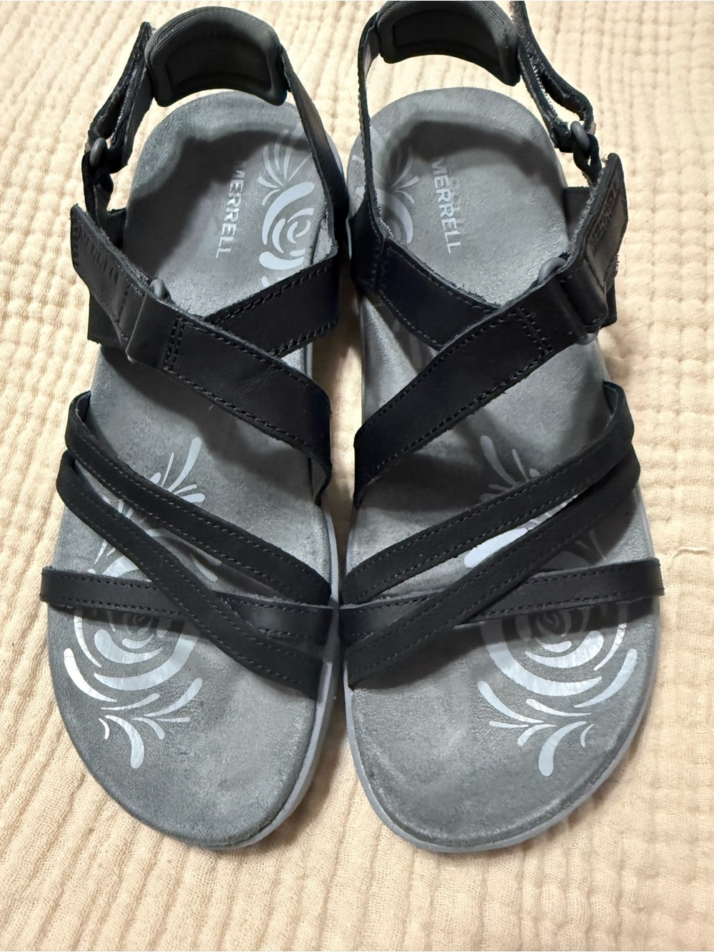 Merrell Women's Black Strappy Comfort Sandals